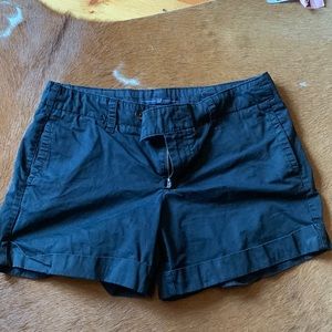 Black jean shorts